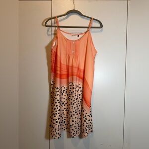 Orange and Black Spotted Women's Dress